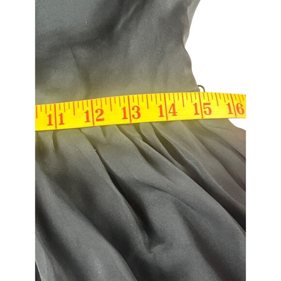 Adrianna Papell Black Sleeveless Chiffon Halter Dress Cocktail Sz 8 Party Wear - Picture 5 of 9